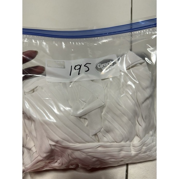 Midnight Velvet Ivory Pleated Tie Neck Long Sleeve Blouse Top Small - Picture 9 of 9